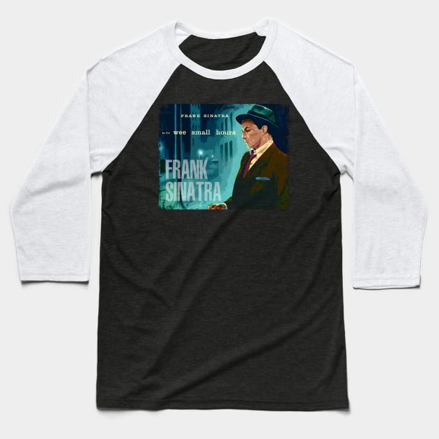 Silver Screen Crooner Sinatra's 'Till The Clouds Roll By' Baseball T-Shirt by goddessesRED